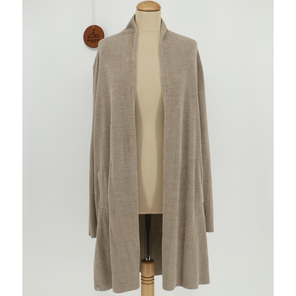 Barefoot Dreams‎ CozyChic Ultra Lite Open Front Cardigan Large Nickel NWT